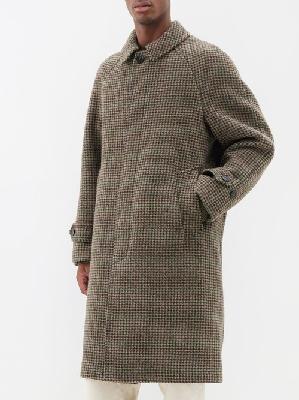 Mackintosh - Boston Houndstooth Pressed-wool Overcoat - Mens - Grey Check - L