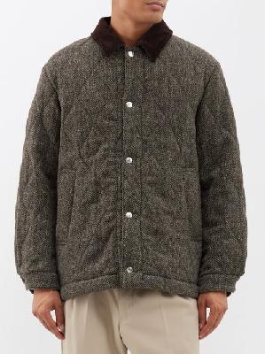 Mackintosh - Teeming Quilted Wool-herringbone Coach Jacket - Mens - Brown - M