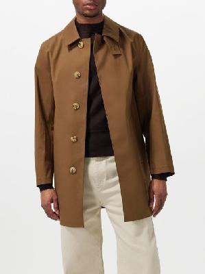 Mackintosh - Dunkeld Bonded-cotton Overcoat - Mens - Brown - 38 UK/US
