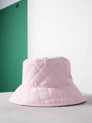 Maison Michel - Angele Recycled-polyester Bucket Hat - Womens - Pink - L
