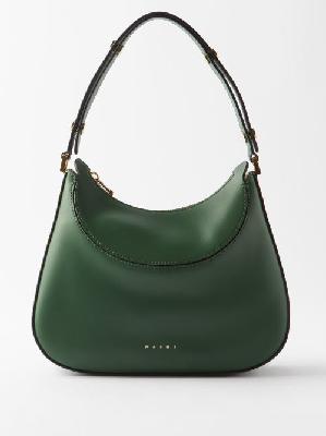 Marni - Milano Small Leather Shoulder Bag - Womens - Dark Green - ONE SIZE