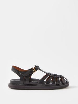 Marni - Fisherman Leather Sandals - Womens - Black - 35 EU/IT