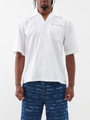 Marni - Cotton-poplin Bowling Shirt - Mens - White - 46 EU/IT