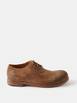 Marsèll - Zucca Zeppa Suede Derby Shoes - Mens - Chestnut - 39 EU