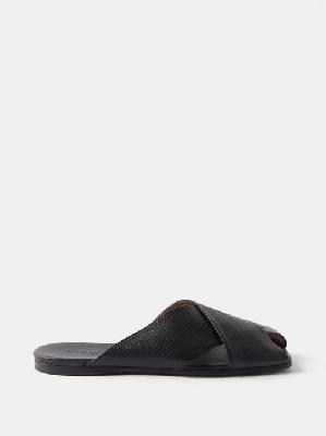 Marsèll - Spatola Grained-leather Sandals - Mens - Black - 40 EU