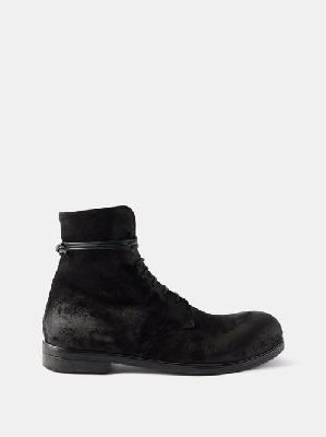 Marsèll - Zucca Zeppa Suede Lace-up Ankle Boots - Mens - Black - 39 EU