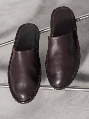Marsèll - Filo Leather Slippers - Mens - Dark Brown - 40 EU
