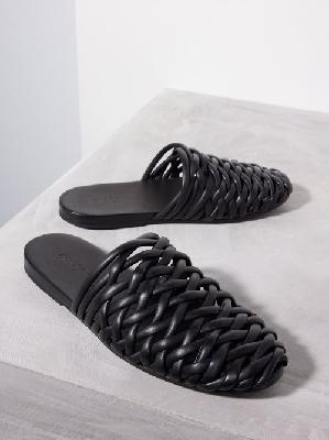 Marsèll - Steccoblocco Woven-leather Slippers - Mens - Black - 39 EU