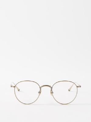 Matsuda - Round Titanium Glasses - Mens - Gold - ONE SIZE