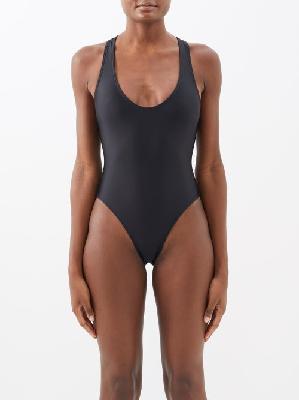 Matteau - Scoop-neck Racerback Swimsuit - Womens - Black - 1