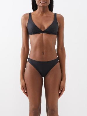 Matteau - The Plunge Recycled-fibre Bikini Top - Womens - Black - 1
