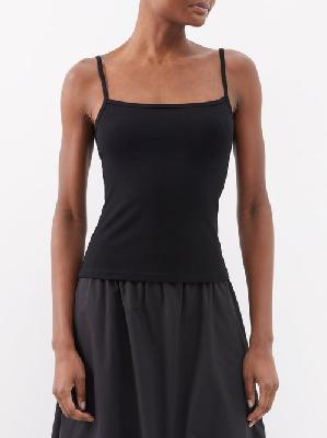 Matteau - Organic-cotton Blend Jersey Top - Womens - Black - 1