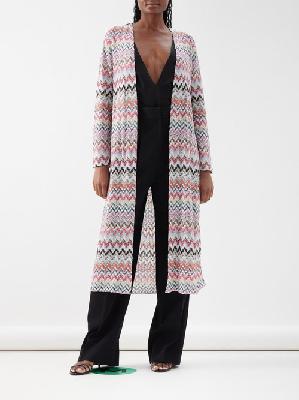Missoni - Zigzag-knit Longline Cardigan - Womens - Multi - 36 IT