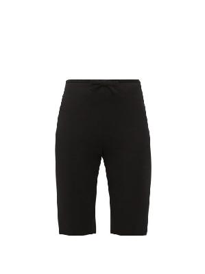 Miu Miu - Bow-embellished Cady Cyclin Shorts - Womens - Black - 38 IT
