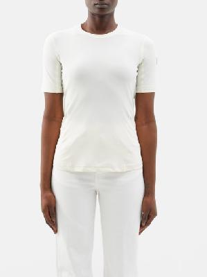 Moncler Grenoble - Logo-print Stretch-jersey T-shirt - Womens - White - M