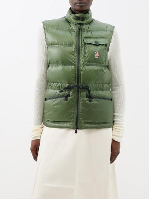 Moncler Grenoble - Arolles Down-padded Ripstop Gilet - Womens - Olive - 1