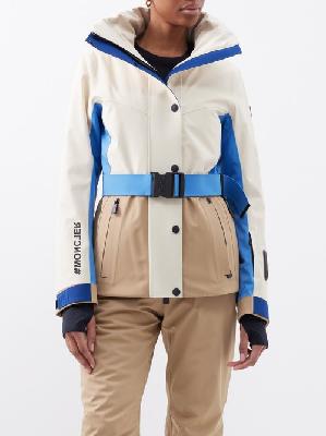 Moncler Grenoble - Hainet Belted Ski Jacket - Womens - Beige Blue - 1