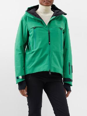 Moncler Grenoble - Chanavey Hooded Goretex Down Ski Jacket - Womens - Green - 0