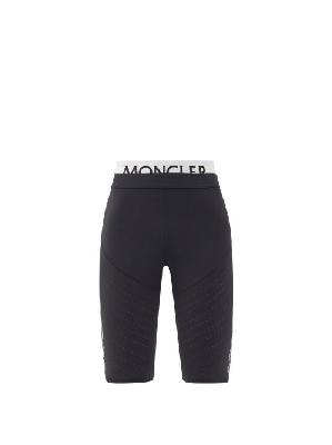 Moncler - Logo-jacquard Jersey Cycling Shorts - Womens - Black - XS