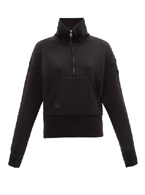 Moncler - Logo-patch Cotton-jersey Sweatshirt - Womens - Black - XS