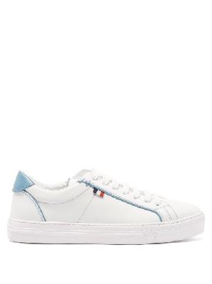 Moncler - Alodie Leather Trainers - Womens - Blue White - 35 EU/IT