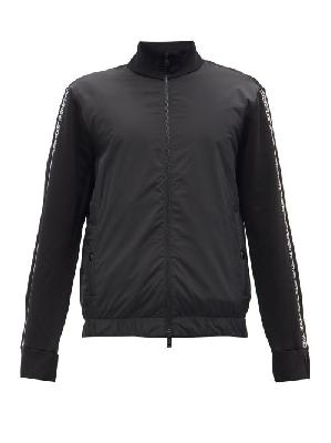 Moncler - Logo-tape Cotton-jersey Track Jacket - Mens - Black - XS