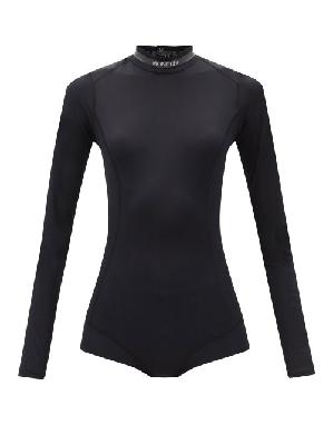 Moncler - Scoop-back Technical-jersey Bodysuit - Womens - Black - L
