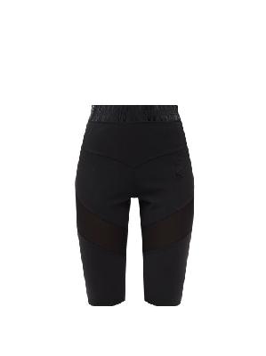 Moncler - Logo-waistband Technical-jersey Cycling Shorts - Womens - Black - S
