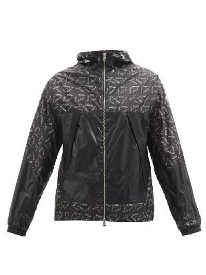 Moncler - Gidayu Logo-print Nylon Hooded Jacket - Mens - Dark Grey - 1