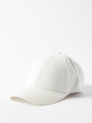 Moncler - Embroidered-logo Cotton-gabardine Baseball Cap - Mens - White - ONE SIZE