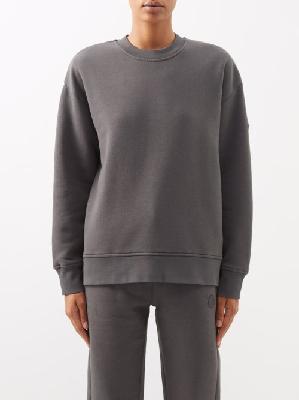 Moncler - Brushed Cotton-blend Jersey Sweatshirt - Womens - Dark Grey - L