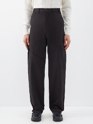 Moncler - Cotton-blend Gabardine Cargo Trousers - Mens - Black - 50 EU/IT