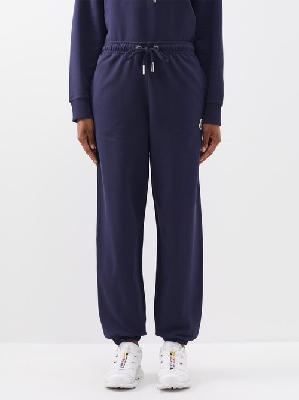 Moncler - Logo-patch Cotton-jersey Track Pants - Womens - Navy - L