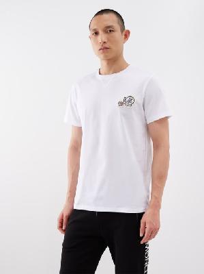 Moncler - Double Logo-patch Cotton-jersey T-shirt - Mens - White - 3XL