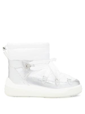 Moncler - Florine Technical-shell And Leather Snow Boots - Womens - White - 35 EU/IT
