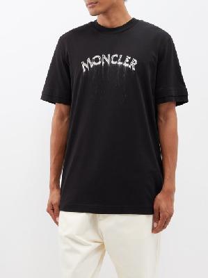 Moncler - Logo-print Cotton-jersey T-shirt - Mens - Black - M