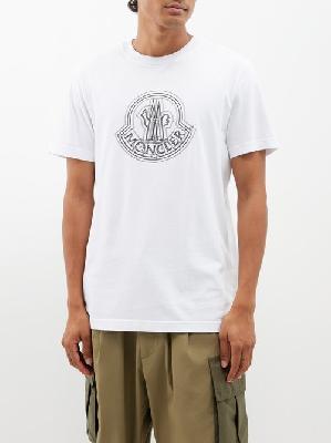Moncler - Logo-print Cotton-jersey T-shirt - Mens - White - L