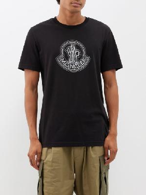 Moncler - Logo-print Cotton-jersey T-shirt - Mens - Black - L