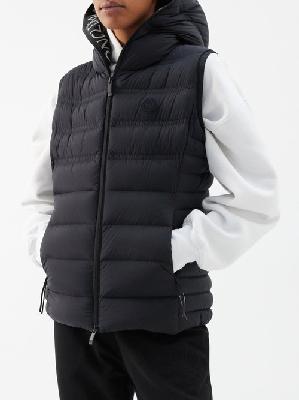 Moncler - Aliterse Hooded Quilted Down Gilet - Womens - Black - 2