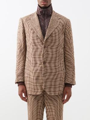 Needles - Tile-jacquard Suit Jacket - Mens - Beige