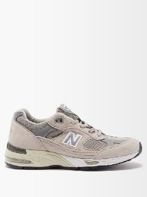 New Balance - Made In Uk 991 Suede And Mesh Trainers - Womens - Grey Multi - 3 UK