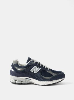 New Balance - 2002r Gore-tex Suede And Mesh Trainers - Mens - Navy Grey - 10 UK