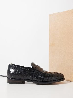 Officine Creative - Tulane 005 Woven-leather Loafers - Mens - Black - 40 EU