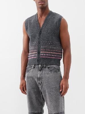 Our Legacy - Rugrat Fair Isle Wool Sweater Vest - Mens - Grey Multi - 44 EU/IT