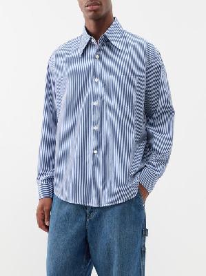 Our Legacy - Coco 70s Striped Cotton-poplin Shirt - Mens - Blue White - 46 EU/IT