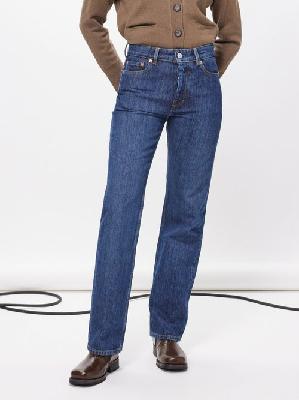 Our Legacy - Linear Cut Chain-twill Jeans - Womens - Mid Denim - 24
