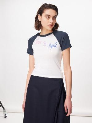 Our Legacy - Shigatsu Cotton-jersey T-shirt - Womens - White Multi - 32 GER
