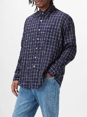 Our Legacy - Above Checked Cotton-blend Shirt - Mens - Navy Multi - 52 EU/IT