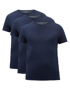 Paul Smith - Pack Of Three Cotton-jersey Pyjama Tops - Mens - Navy - S