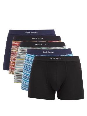 Paul Smith - Pack Of Five Cotton-blend Boxer Briefs - Mens - Multi - S